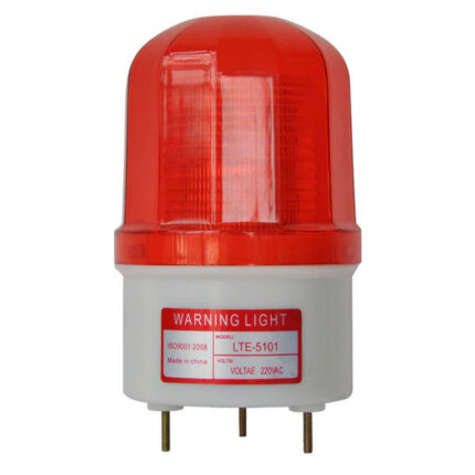 Φάρος στατικός (Flasher) με λυχνία LED 150mm 230V κόκκινος