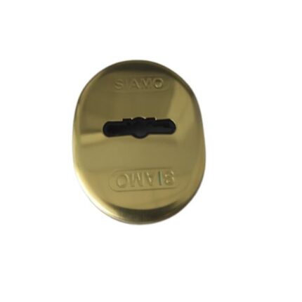 Προστατευτικό κάλυμμα κλειδαριάς για κλειδί τρίαινα, χρυσό οβάλ